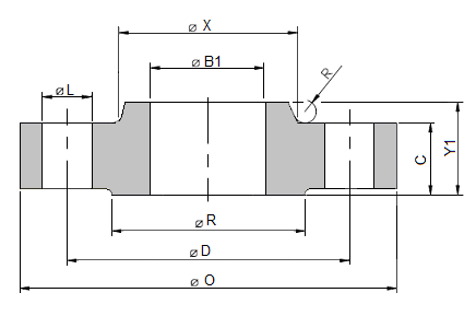 Dimensiones brida tipo Ring AWWA C207-07 Class D