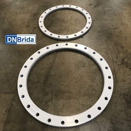 Bridas locas para tubería polietileno<br>DN800 y DN600 PN10<br>Material: Aluminio + pintura epoxy