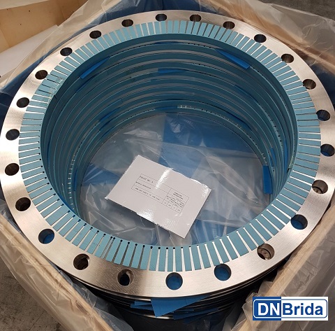 Brida tipo ring AWWA C207<br>26" (DN650) class D<br>Material: Acero inoxidable AISI-316L, fabricación forjada